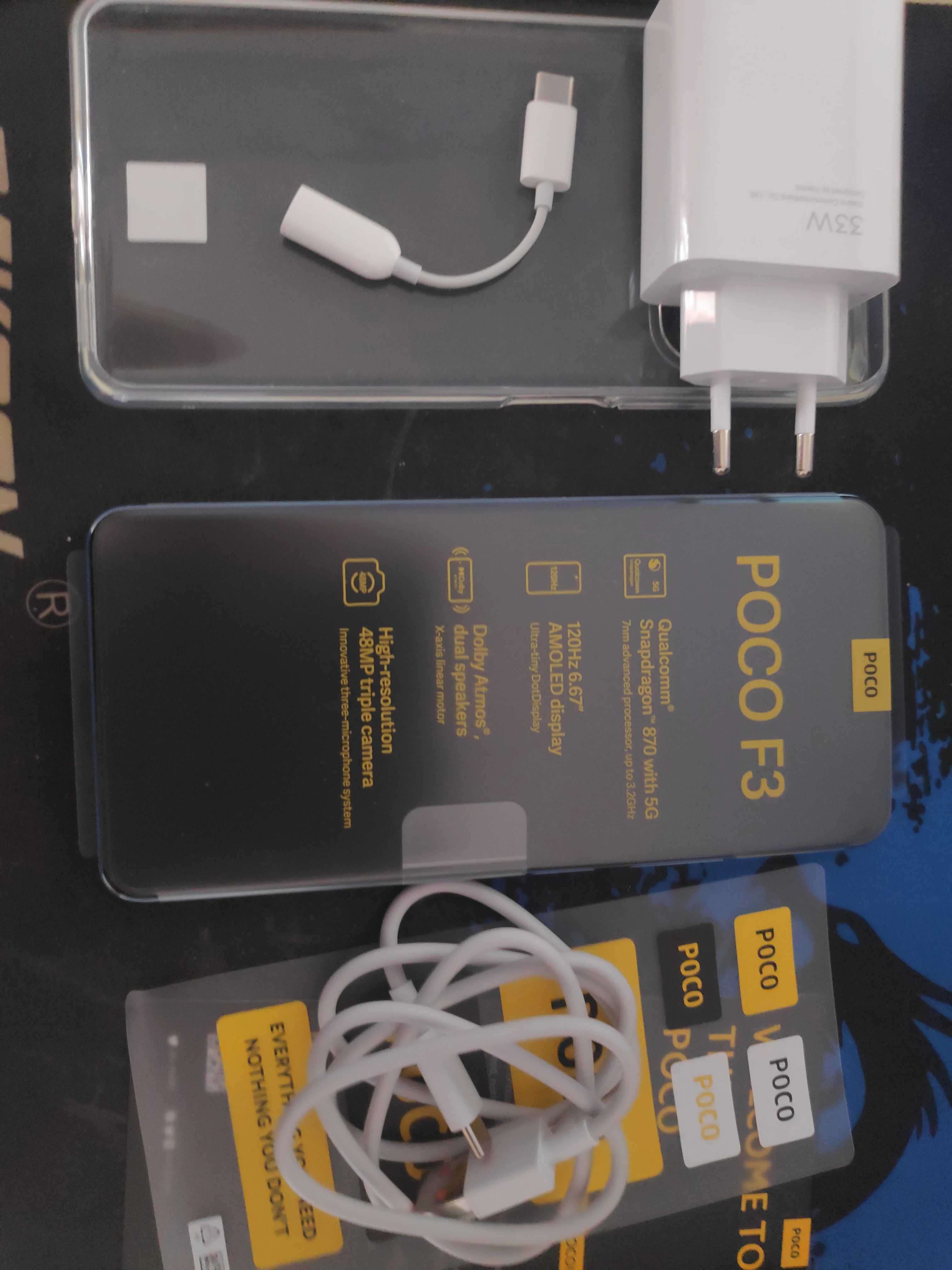 Global Version POCO F3 5G 6GB 128GB / 8GB 256GB Smartphone Snapdragon 870 6.67"120Hz E4 AMOLED DotDisplay 33W Fast Charging 48MP
