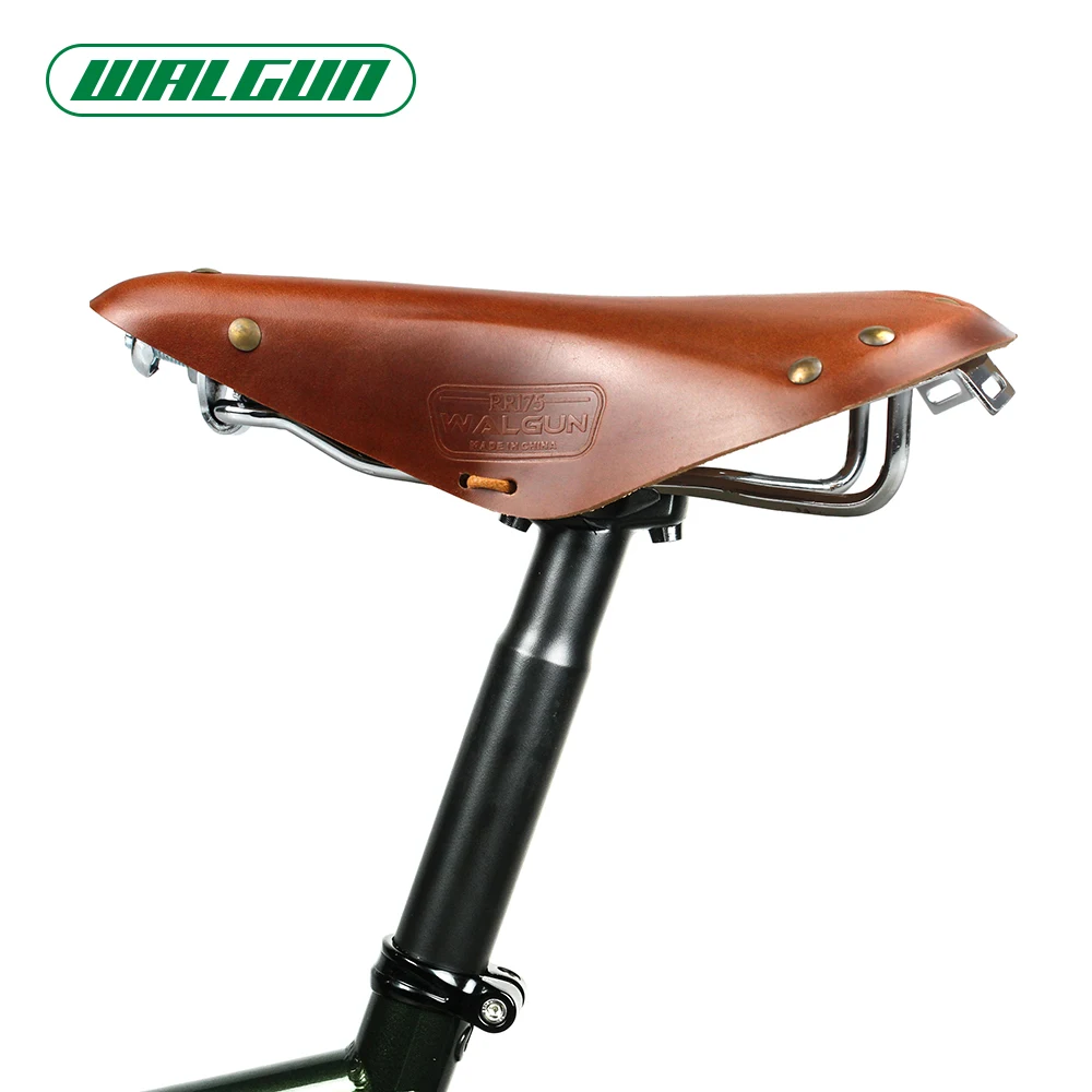 WALGUN Bicycle Saddle Handcrafted Vintage Leather Saddles