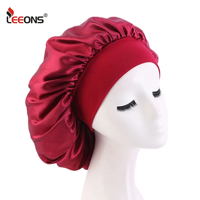 Satin Bonnet Silk Hair Bonnets For Black Women Curly Hair Wrap For Sleeping  Cap