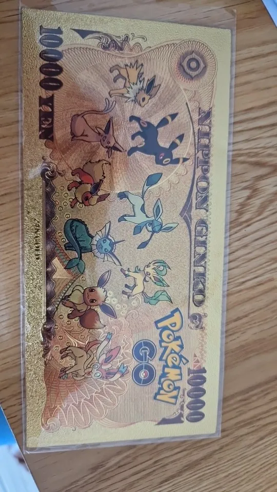 Anime Pokemon Cards Pikachu Pokeball gold banknote pvc Banknote classic childhood memory Collection Figure Kids Toy Gifts photo review