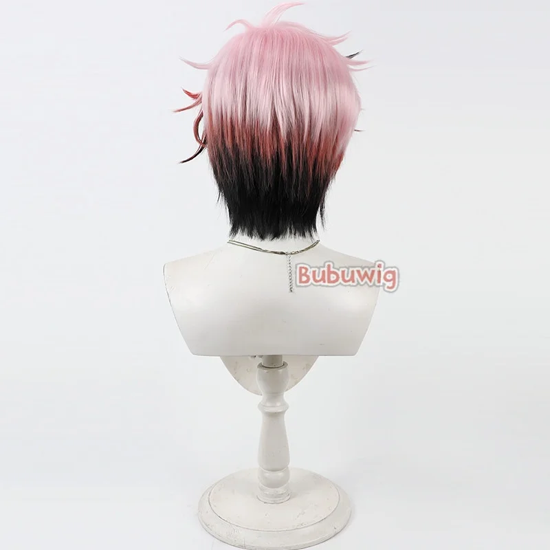 Bubuwig 합성 헤어 세라프 Dazzlegarden 코스프레 가발 가상 YouTuber Seraph Dazzlegarden 30cm 핑크 혼합 가발 내열성