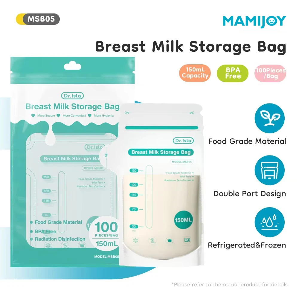 Breast Milk Storage Bag MAMIJOY 100Pcs 150ML Disposable Small Capacity Frozen BPA Free Safe Feeding