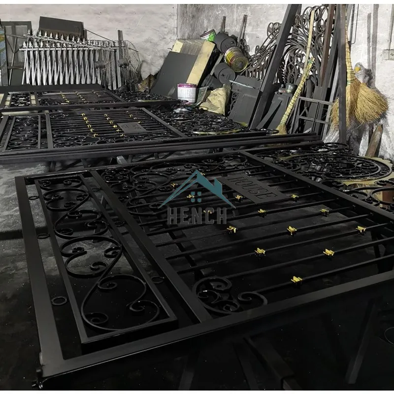 Black Piant Steel Metal Wrought Iron Gates Design Near Me China Manufacturers Suppliers 3