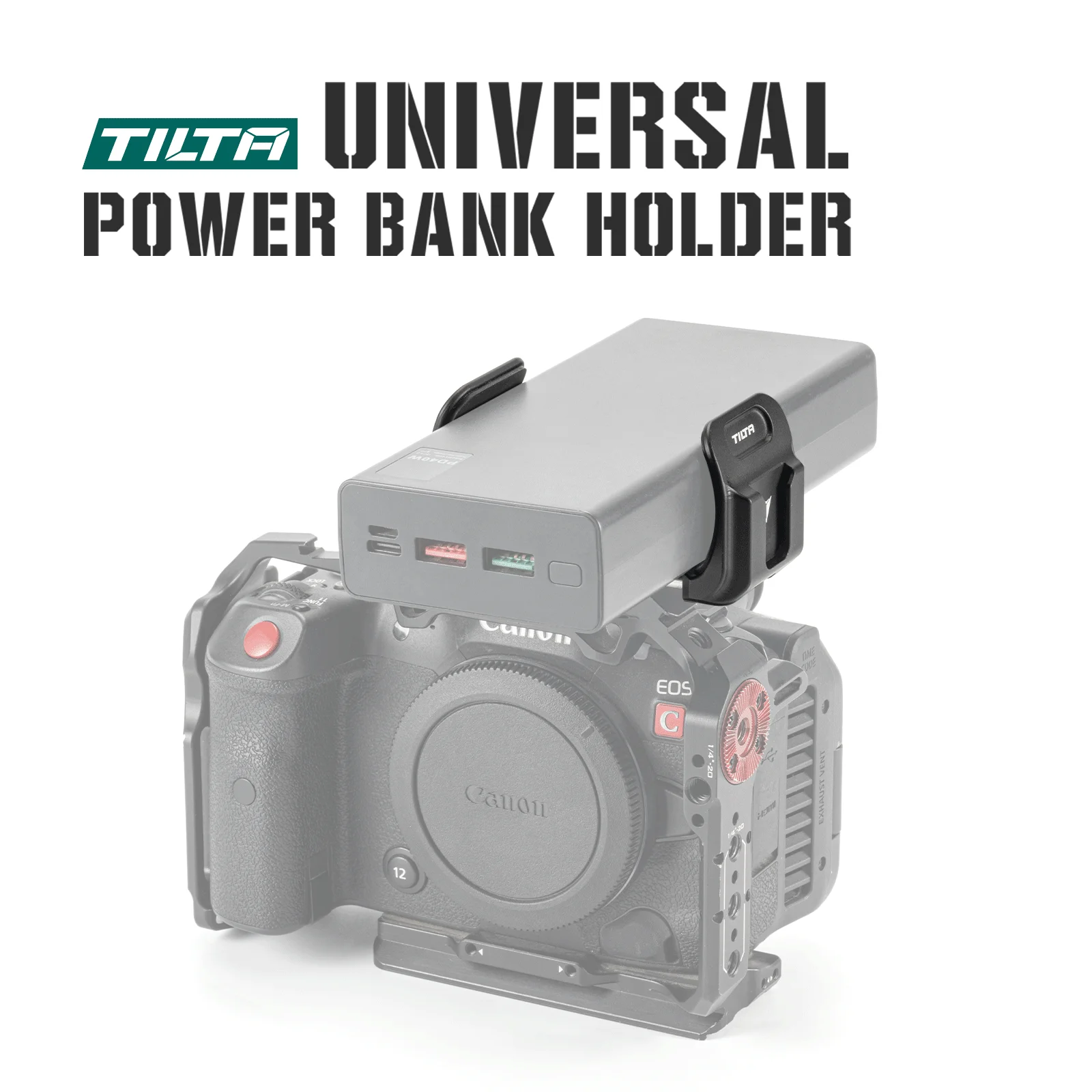 TILTA Universal Power Bank Halter TA-UPBH-B Schnellspanner Klemmhalterung für 58 mm-94 mm tragbare Stromversorgung, passend für DSLR-Kamera 1/4 Zoll – Detail 8