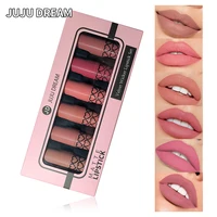 Coffret de 6 rouges à lèvres mats nude, imperméables, longue tenue, faciles à appliquer, haute pigmentation, ne tache pas les tasses, ensemble de maquillage pour les lèvres, idéal comme cadeau. 6