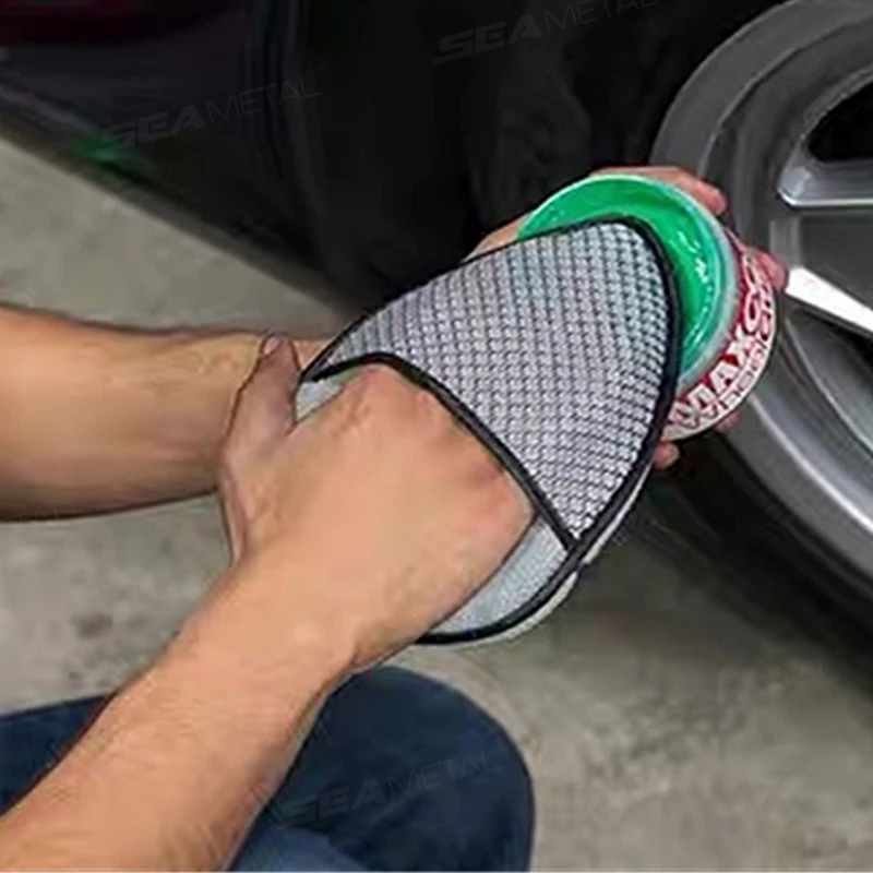 Microfiber Car Cleaning Gloves Car Cleaning Mitt Wheel Microfiber Hub Washing Glove Scratch-Free Wet/Dry Car Interior Accessory Wiping Mitt