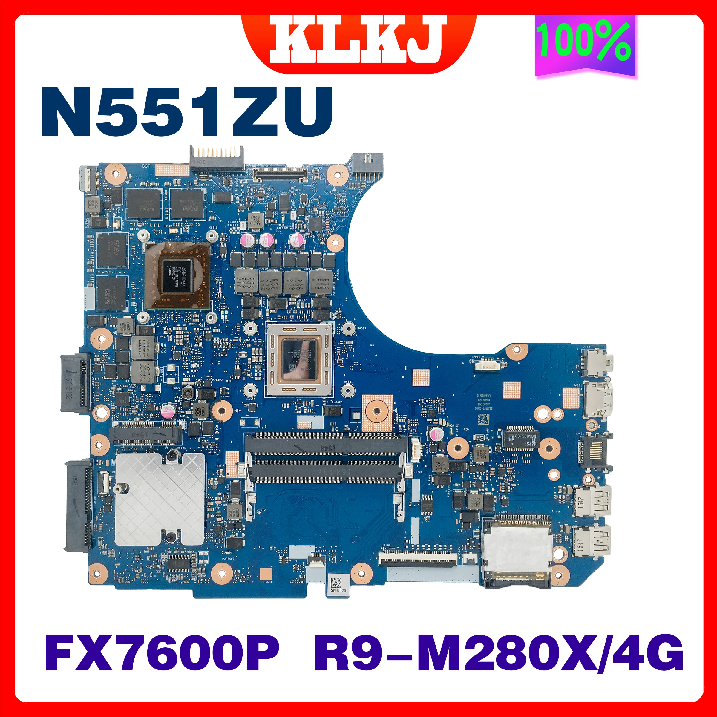 N551 Dinzi N551ZU Laptop Motherboard For ASUS N551V N551Z N551ZU N551 ...