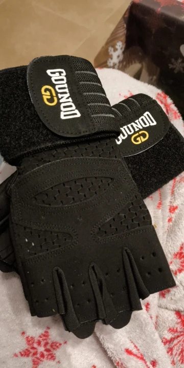GOUNOD Weightlifting Gloves Wristband Support Breathable Anti-Slip Sports Gym Gloves photo review