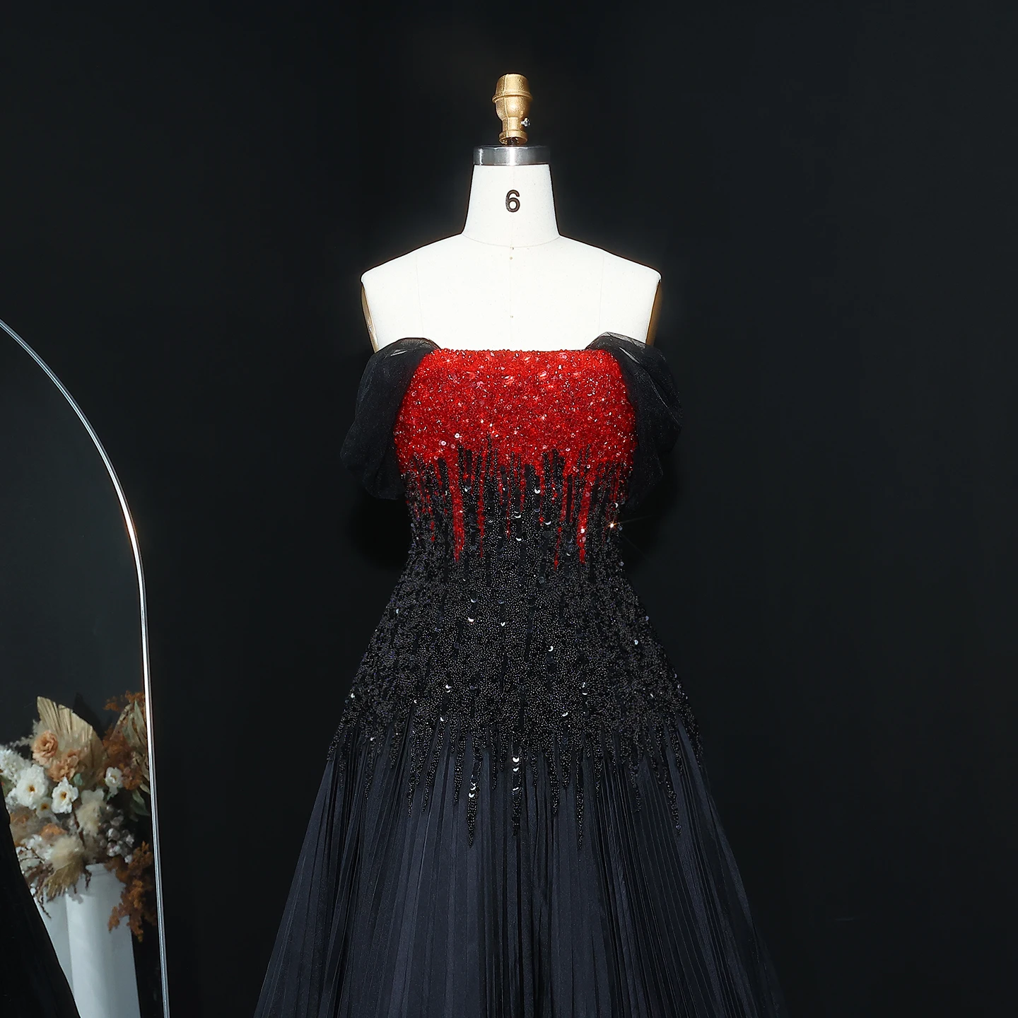 Sharon Said Luxury Beaded Black Green Strapless Dubai Evening Dress for  Wedding Elegant Midi Formal Party Gowns SS224 Customized - AliExpress 320