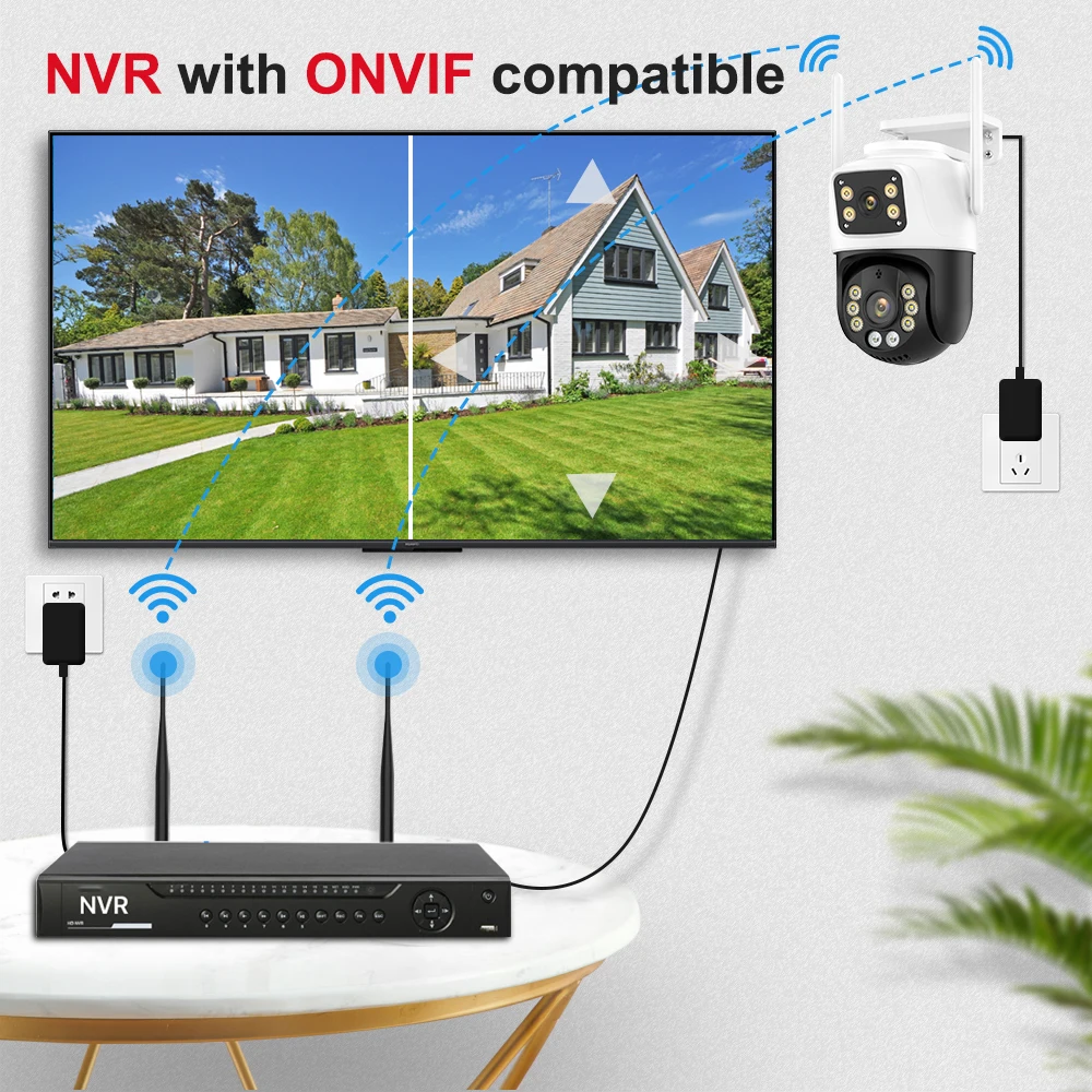 Dual Lens 360º Wifi Camera IP66 Security Protection 8MP 4K Wireless Outdoor Human Detection ICSEE Video Surveillance PTZ Camera 5