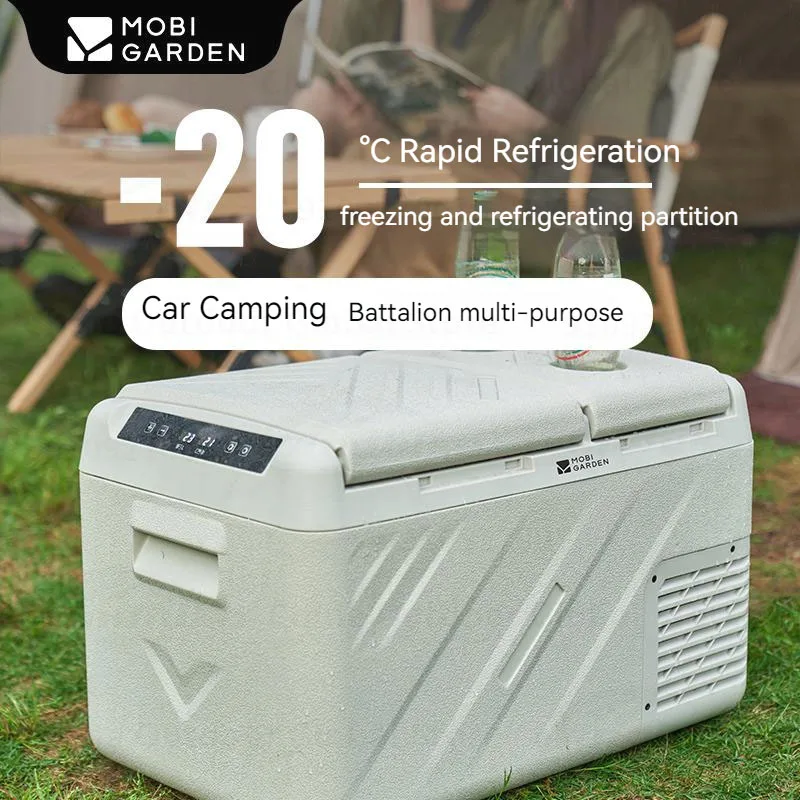 MOBI GARDEN 차량용 더블 문짝 쿨러 박스, 22.3L, 야외 캠핑 여행 휴대용 보관 얼음 인큐베이터,-20 ℃ 신선도 유지