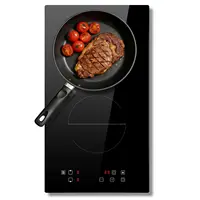 Plaque induction 2 feux 3500W, Table de Cuisson à Induction Encastrable 30CM, Commande Tactile, 9 Niveaux de Puissance, Minuterie, Boost, Verrouillage de Sécurité, 220V, sans Prise 1