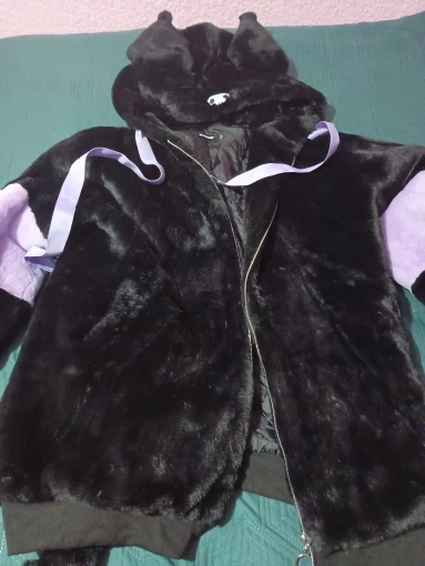 Faux Fur Hooded Coat - Kuromicore Aesthetic photo review