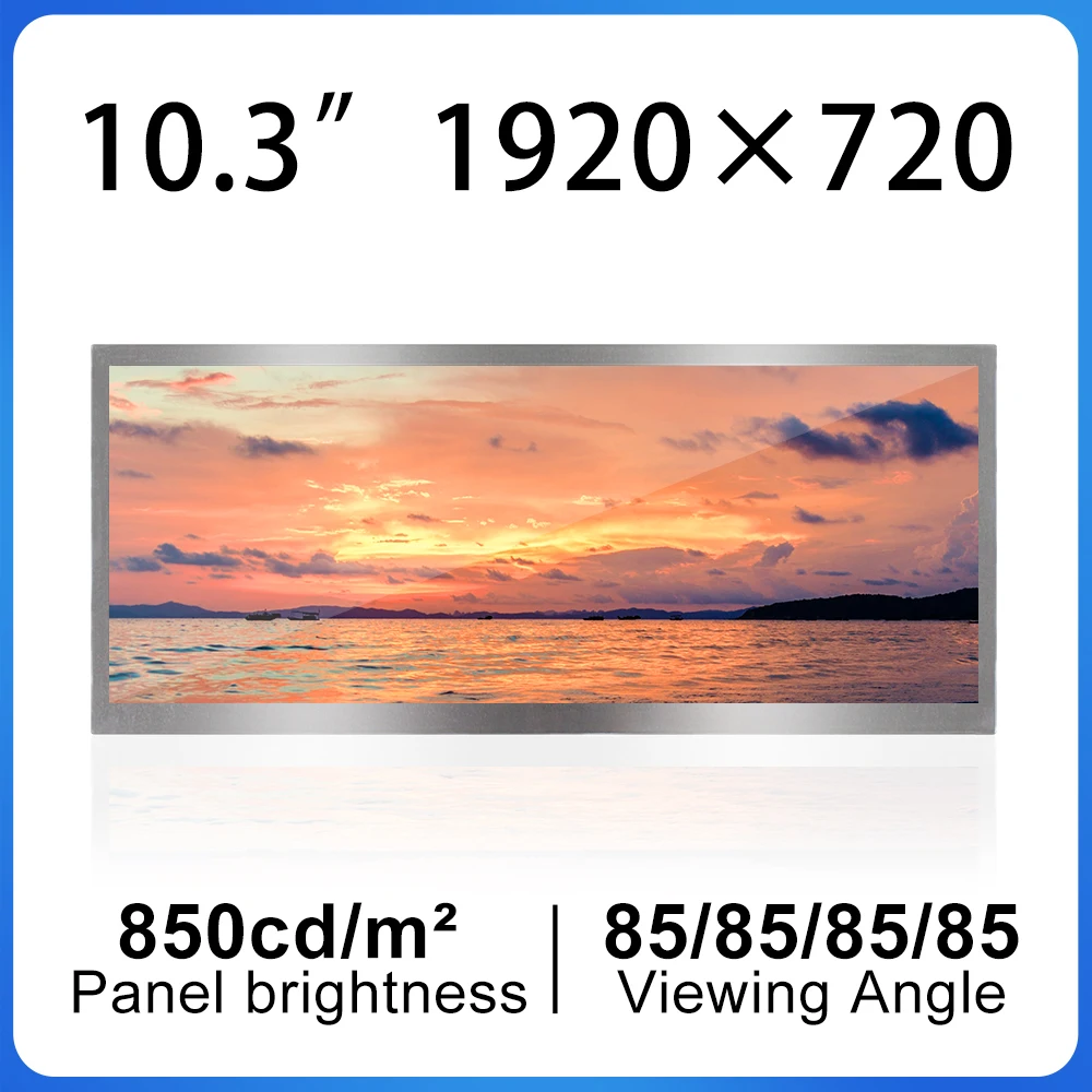 

Original HannStar HSD103KPW2-A10 10.3 Inch Long Strip Display 1920X720 FHD LCD Display Module LVDS Interface 50 Pins