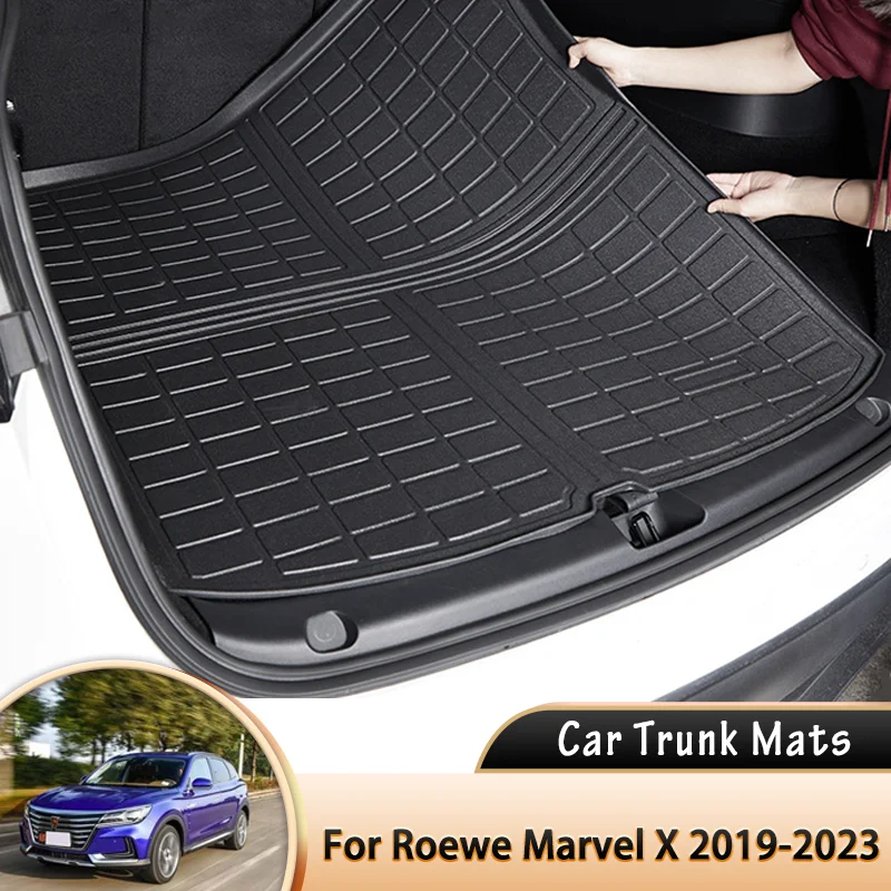 

for Roewe Marvel X MG Rising Marvel R 2019~2023 Car Boot Liner Cargo Rear Trunk Mats Luggage Floor Carpet Tray Waterproof Pads