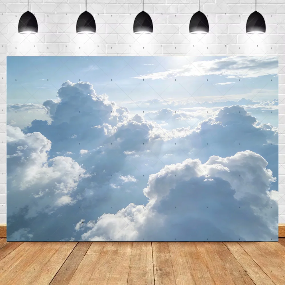 Blauer Himmel, weiße Wolken, Fotografie-Requisiten, Dekorationen, Hintergrund, realistisches Sonnenlicht, Fotostudio-Hintergrund, Zubehör, Banner, Kindergeschenke – Detail 8