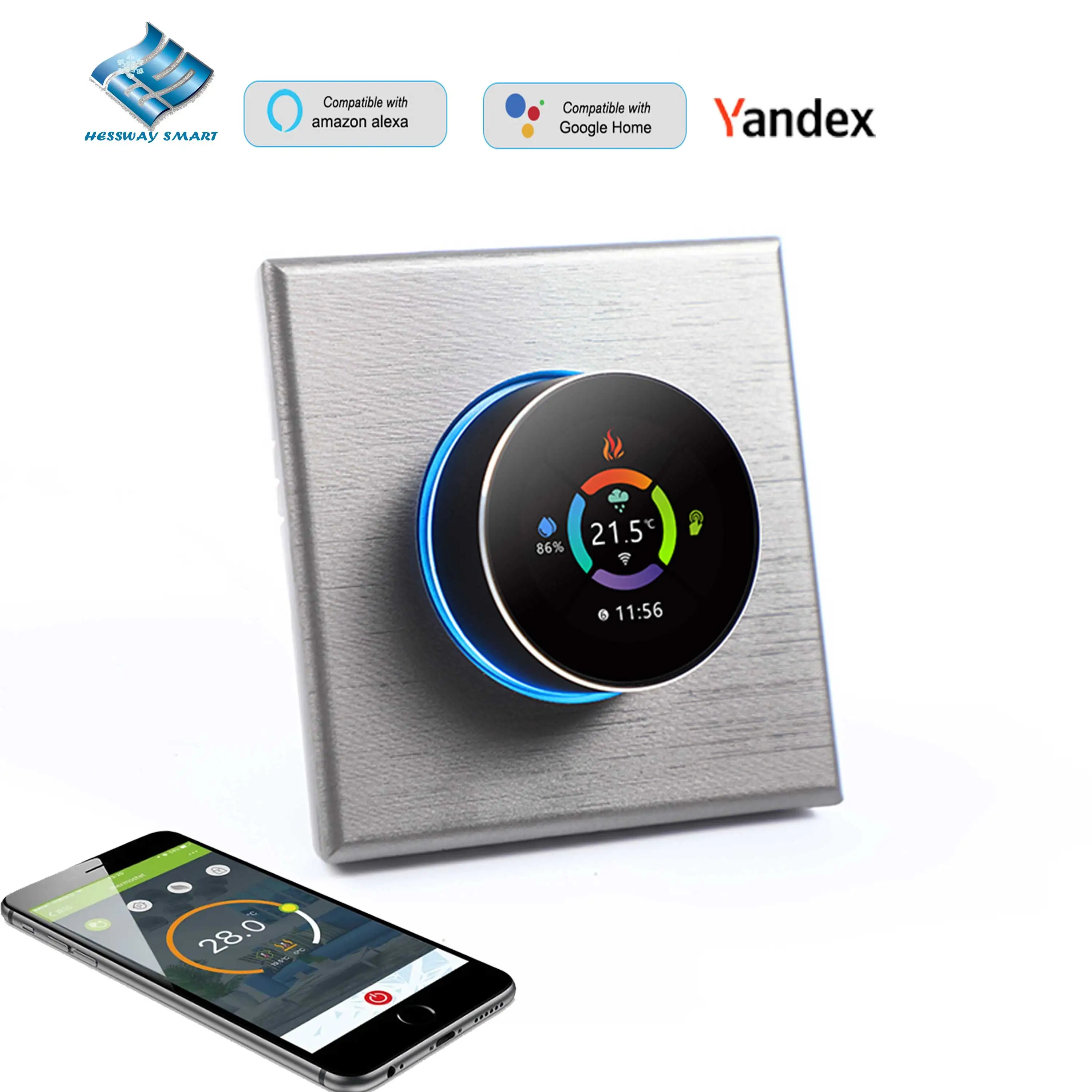 Termostato Esperto do Botão para o Aquecimento de Água Caldeira de Gás Aquecimento Bonde Trabalha com Alexa Google Home Yandex Wi-fi 5a 16a 24v 220v o
