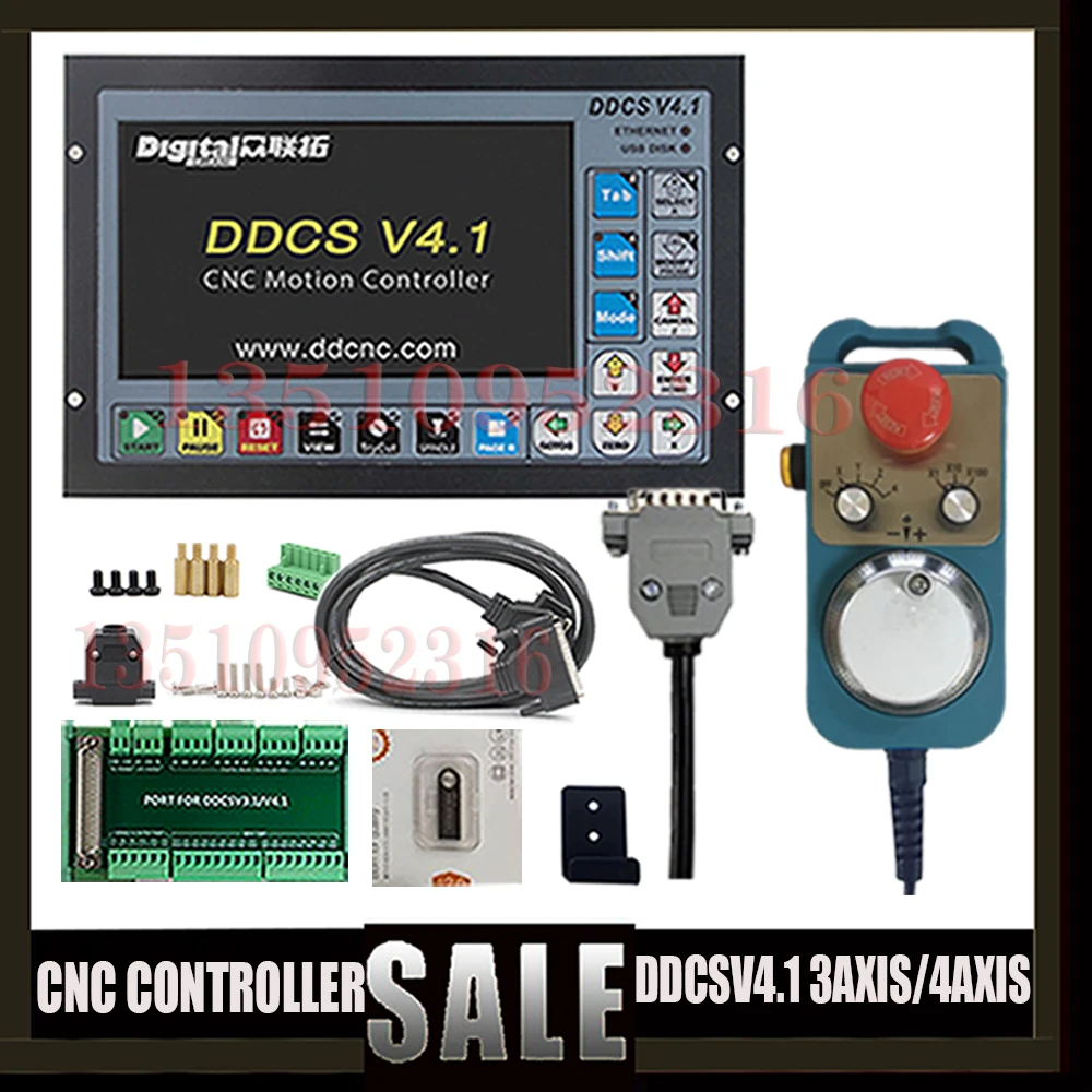 

Ddcsv3.1 Upgrade Ddcsv4.1 3/4 Axis G-code Cnc Offline Controller For Engraving And Milling Machine With E-stop Mpg Handwheel