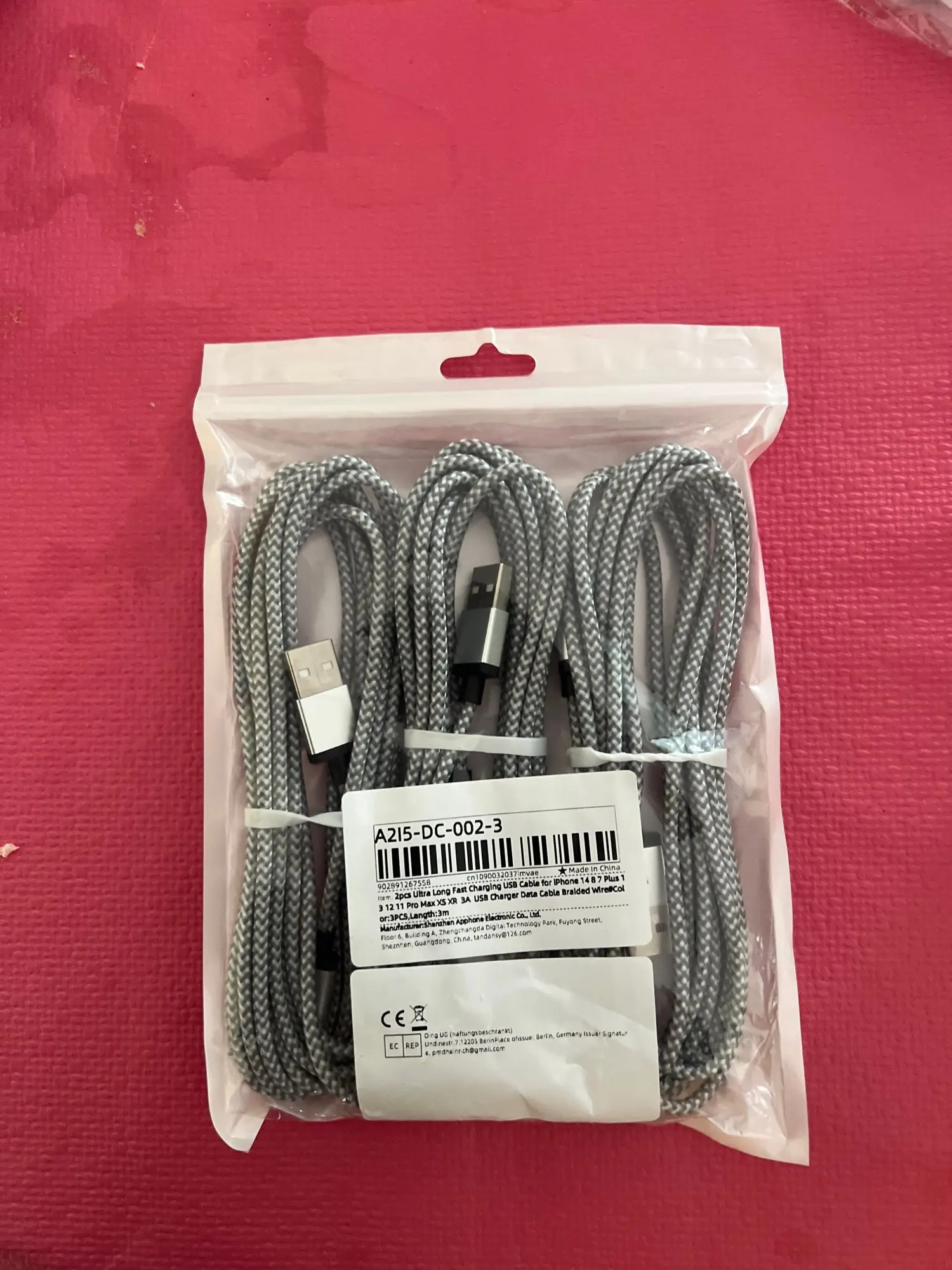 Fast Charging USB Charger Cable For iPhone 14 13 12 11 Xs Max Xr X 8 7 6 Plus iPad Origin Mobile Phone Long Data Cord 1m 2m 3m photo review