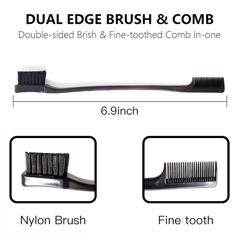 Goiple Edge Control Wax for Women Strong Hold Non-greasy Edge Smoother Gel with Brush Silky Satin Edge Laying Scarf for Lace Wig 6