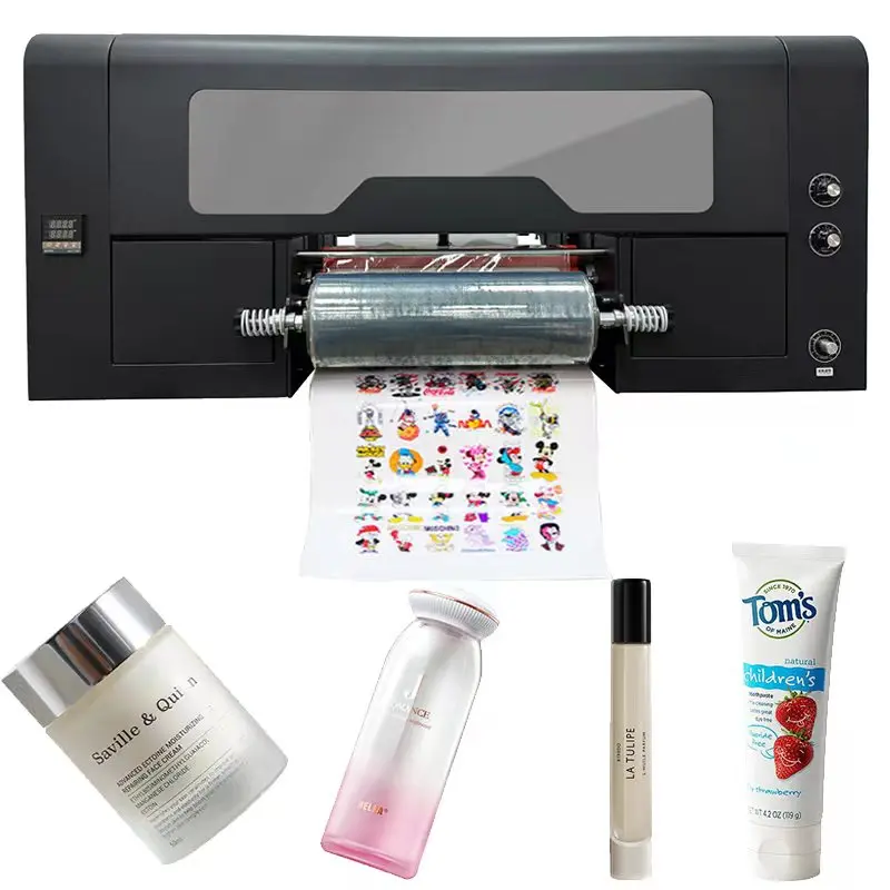 

All In One A3 UV DTF Printing Machine Crystal Clear Sticker Label Film Roll White Ink UV DTF Printer A3