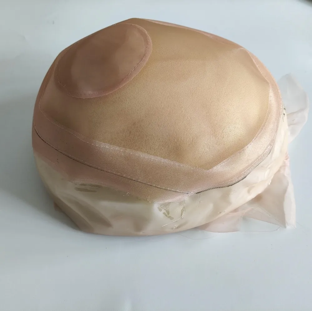 Pu And Lace Welded Wig Cap Base For Making Hairpieces Toupee And Wigs