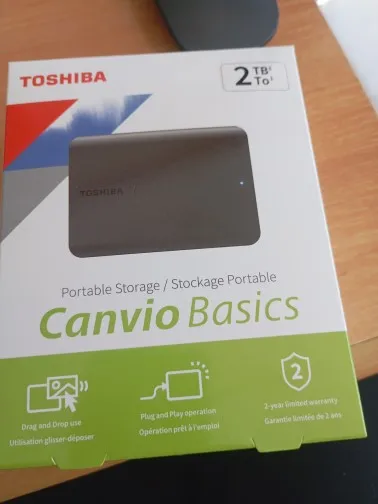 Toshiba Canvio Basics 2022 Disco Duro Externo 2.5" USB 3.2 Capacidades de 1TB, 2TB y 4TB , Compatible con 2.0, Color Negro photo review