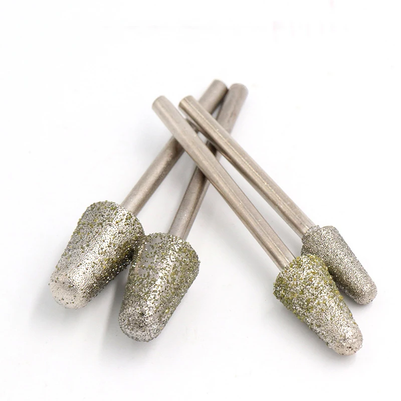 

5Pcs 0.8~10mm Bullet Type Electroplated Diamond Head 2.35/3mm Shank Burr Grinding Polishing Engraving Bit for Dremel Rotary Tool