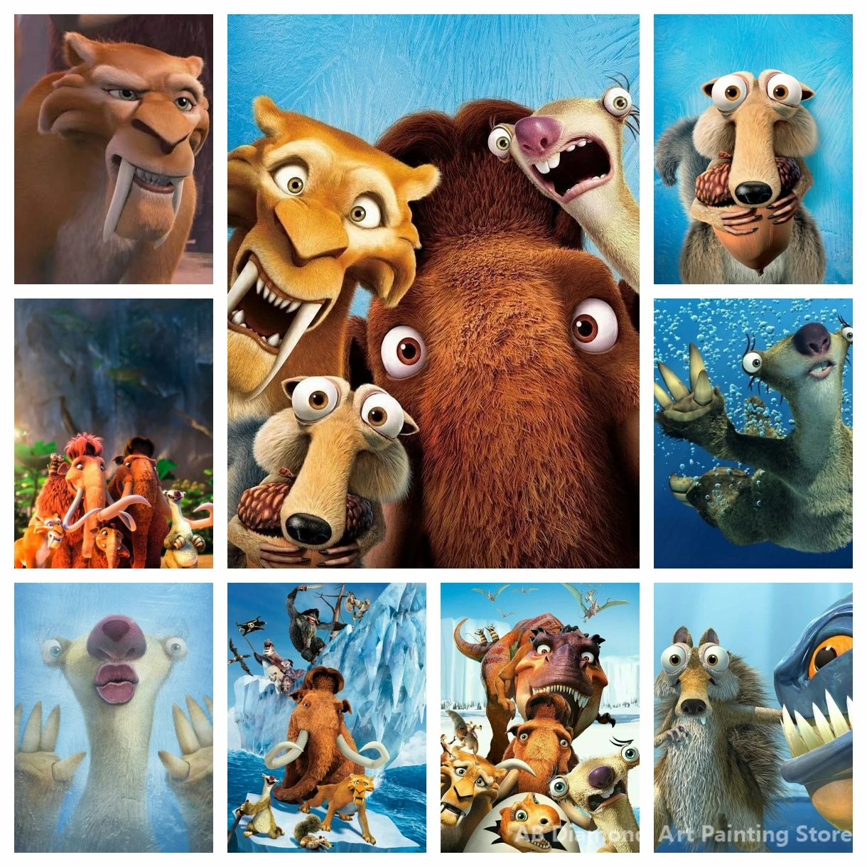Ice Age Anime AB Diamond Painting Mosaic Painting Kit Diamond Embroidery 5D DIY Cross Stitch Handmade Art Decoration