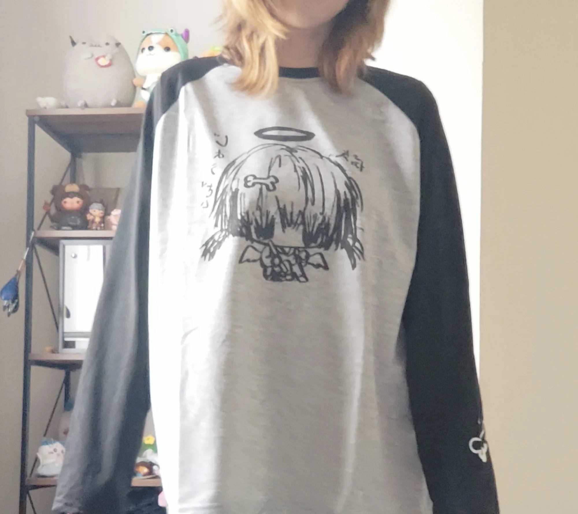 Japanese Style Gray Sweatshirt - Animecore Aesthetic photo review