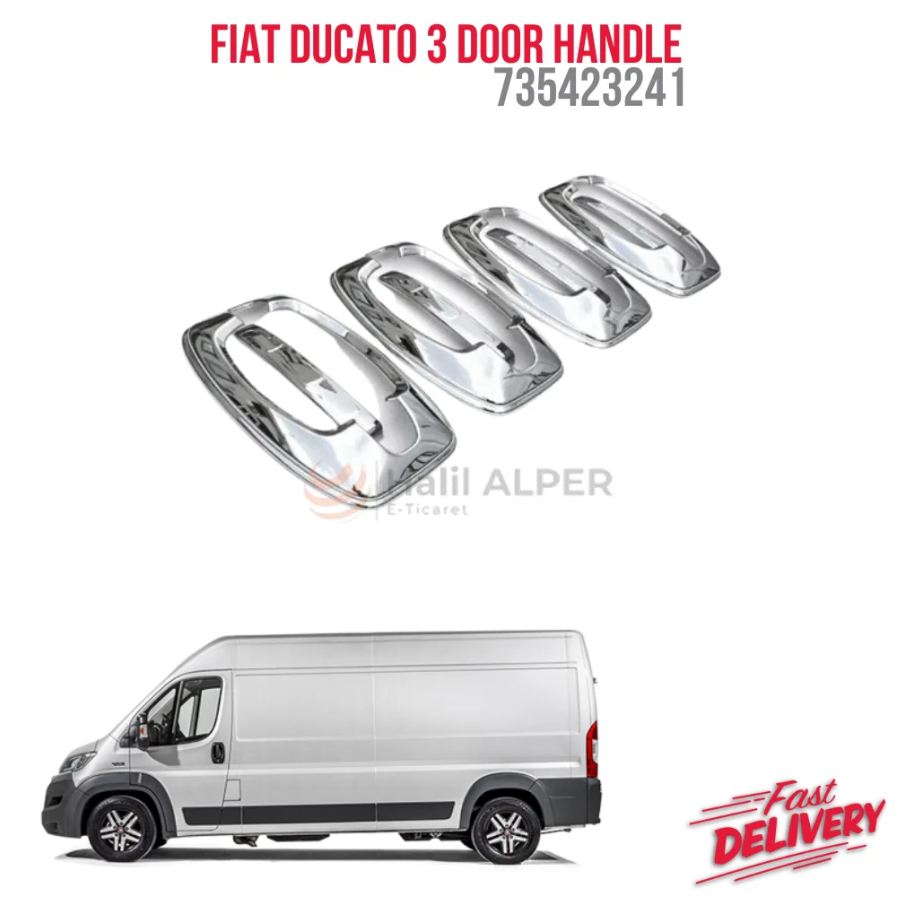 

For Fiat Ducato 3 Door Handle Chrome Stainless Stainless After 2006 Set of 4Pcs High Quality Car Accessories 735423241