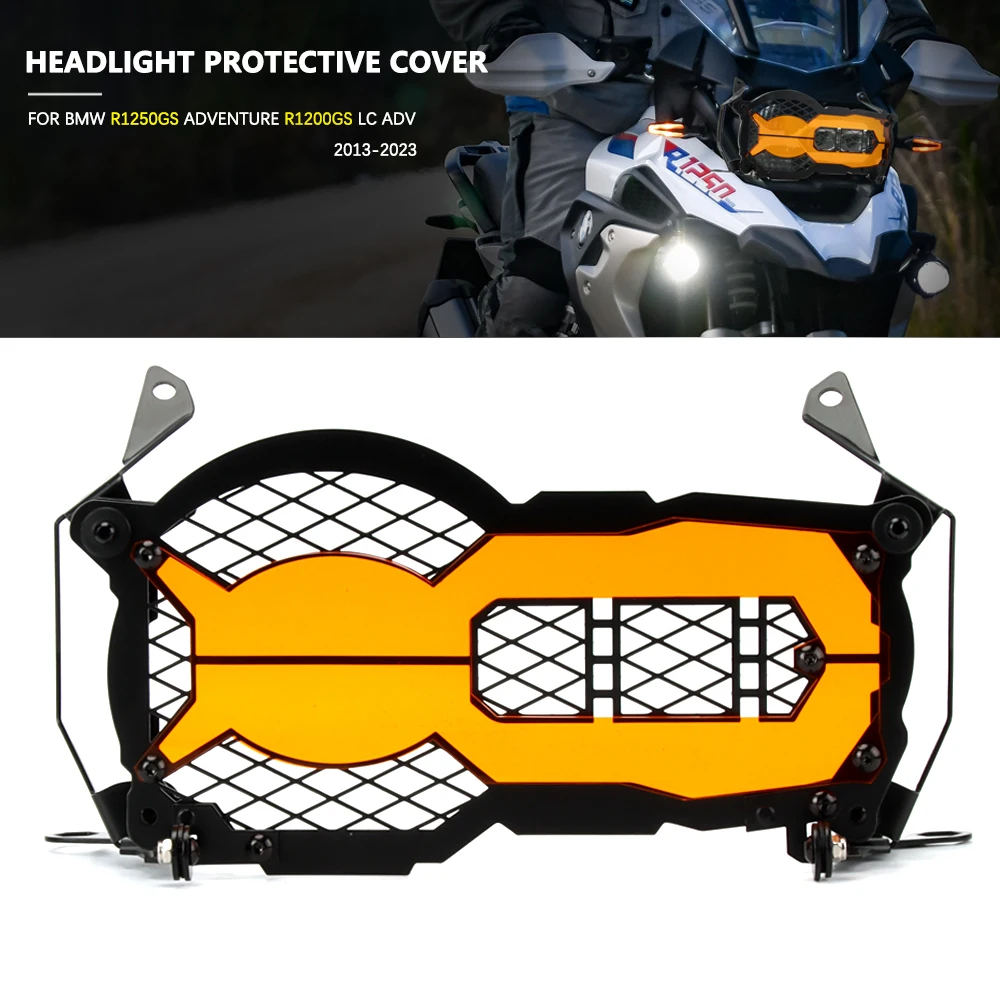 

For BMW R1200GS R1250GS NEW Headlight Guard Protector Grille Grill Cover R 1250 GS Adventure R 1200 GS ADV / LC orange lampshade
