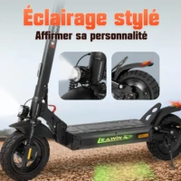 Trottinette Électrique 800W Pliable 10 Pouces Tout-Terrain, 25-35km/h, Batterie 48V, Suspension Double, Écran LED, Charge 120kg 4