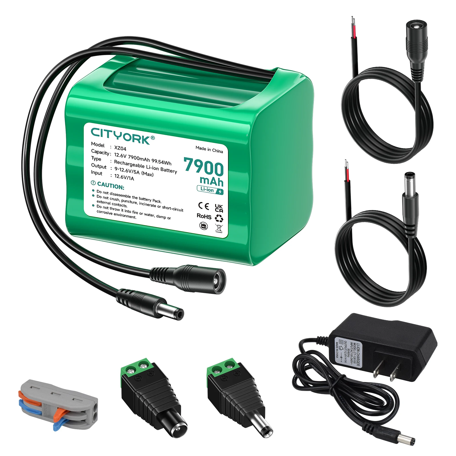 12.6V 7900mAh Rechargeable Li-ion Battery for 12V Devices, Router Alarm systems, Solar Panel, Electromobility toys, CCTV Camera image 8