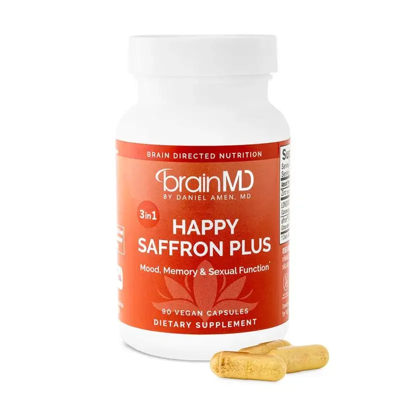 Brainmd – Botanical Formula with Saffron, Turmeric and Zinc – 90 Capsules – Gluten-Free Vegan Supplement