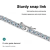 KNOBSPIN D Color Moissanite Tennis Necklace 925 Sterling Sliver Plated 18k Gold Necklace for Woman Man Hiphop Party Jewelry 4