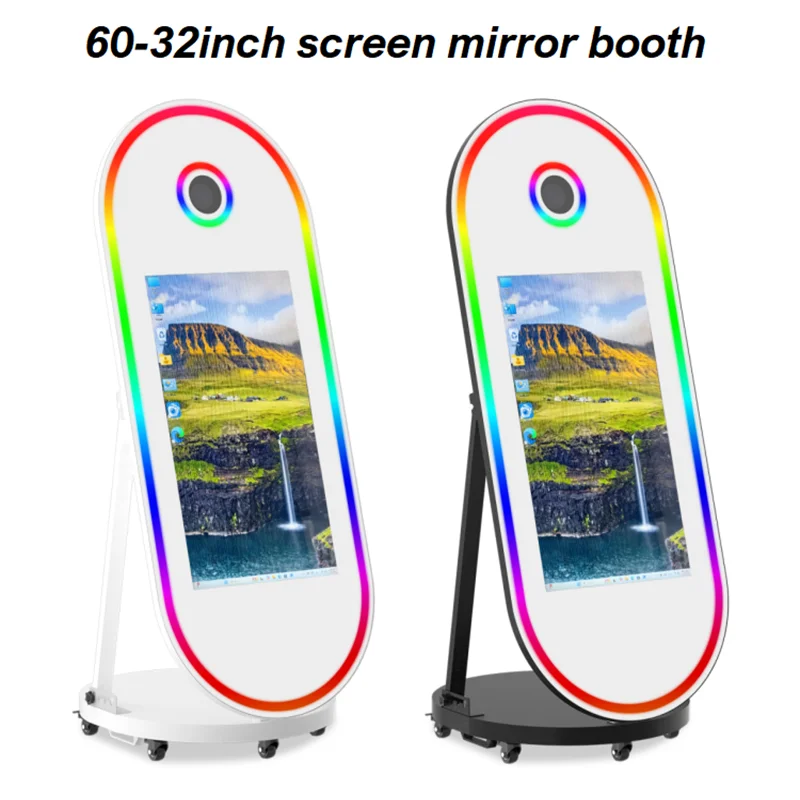 Magic Mirror Photo Booth Instant Print 32 Inch Touch Screen Magic Mirror Photo Booth Selfie LED Light Photo Booth Event for Wedd Ad39782fdb62241c4b4e1dfdfaf125eccE