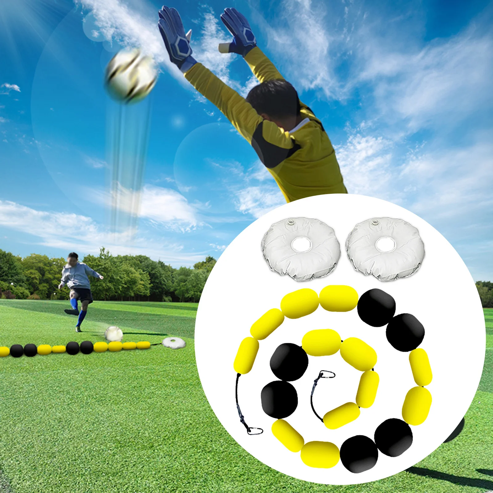 Goaltender Deflection Equipment Impact Resistant Single Line Deflector for Reflexes Agility Training Football Soccer Training