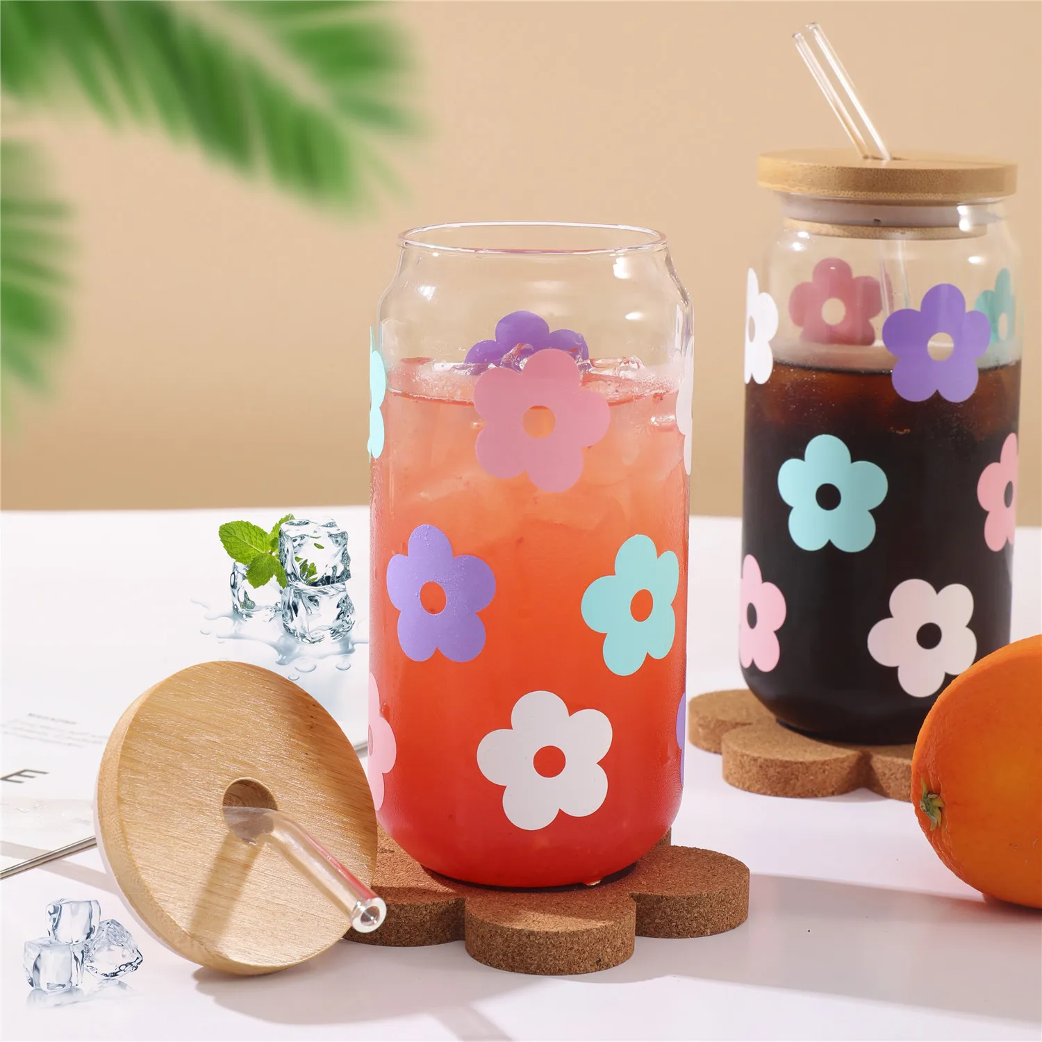 Print On Demand 16 or 20 oz Can Glass With Bamboo Lid and Straw MATTE/ –  DanniBe Collection