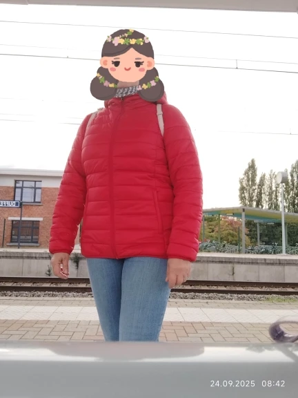 TACVASEN Full Zip Up Hooded Puffer Jacket Womens Winter Quilted Warm Coats Casual Windbreaker Padded Lightweight Outdoor Outwear photo review