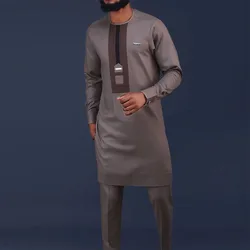 African Clothing For Man Dashiki Style Men's Plaid Shirts And Pants 2 Piece Casual Suits Kaftan Wear Suits Men Clothing (M-4XL)