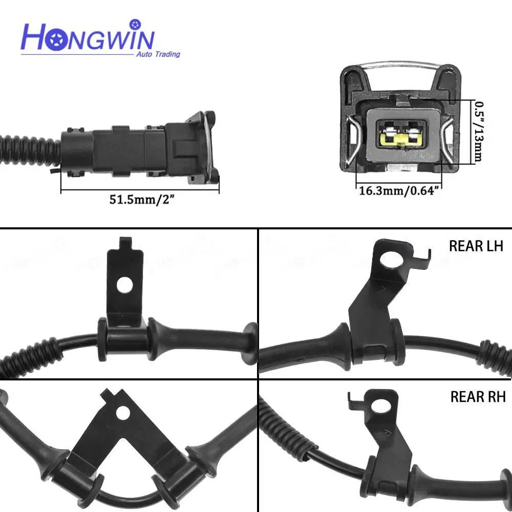 91920-2X000 91920-2X100 919202X000 919202X100 Front Rear Left Right ABS Speed Sensor Fits Hyundai Kia Soul 1.6L 10-13 2.0L 2010