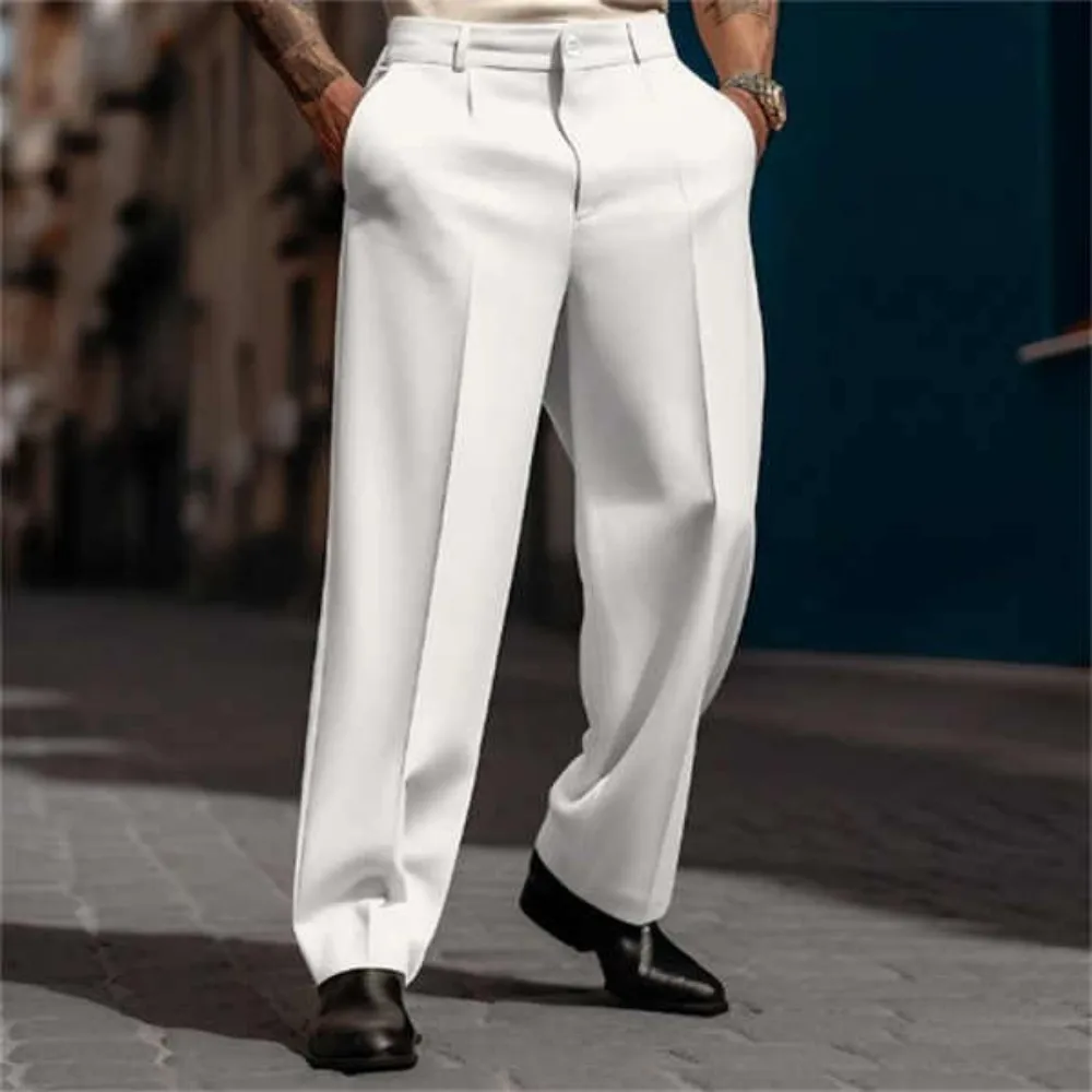 Men's Pants One Piece Business Suits Trousres Full Length Pants Classic Style Customize