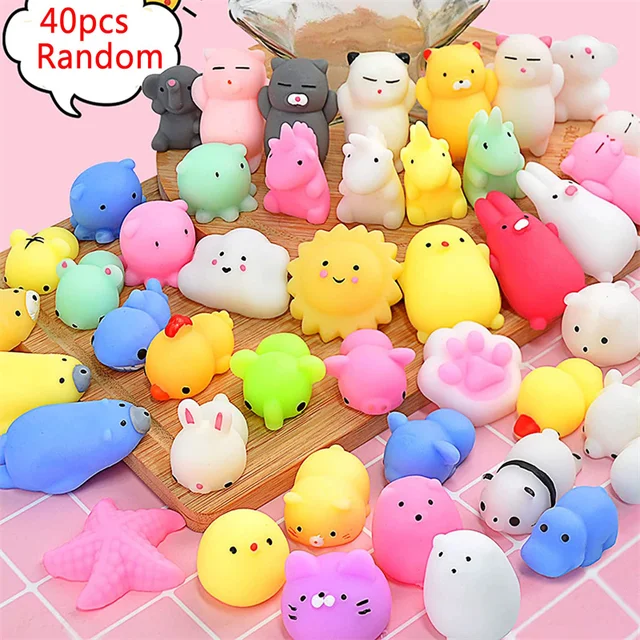50PcsMini Squishy Toy Cute Mochi Animal Squeeze Antistress Toys For Children Adults Kawaii Slow Rising Stress Relief Toys Gifts 3