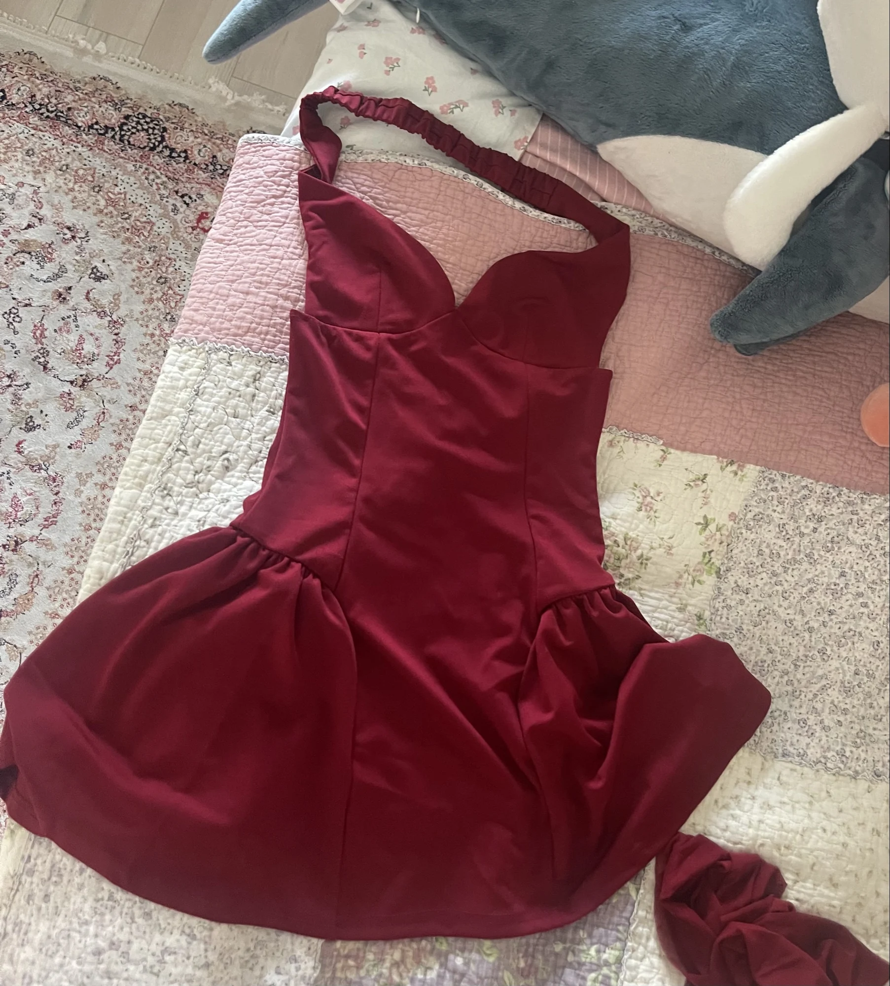 Elegant Deep V Off Shoulder A-line Dress for Summer Parties photo review