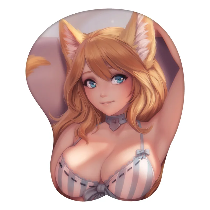 

Fox Ear Niang 3D Mouse Pad Anime Sexy Furry Wrist Rest Desk MousePad Mat Gamer Accessory