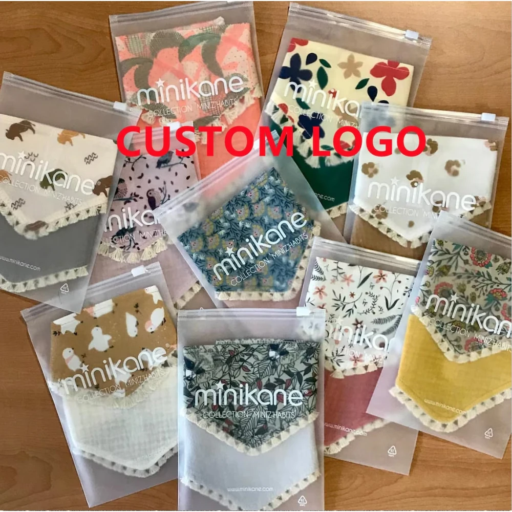 100pcs Custom Frosted Zipper Bags Clear Ziplock Bag High for Jewelry Quality Clothes Plastic Pouches Personalized Zip Lock Bag
