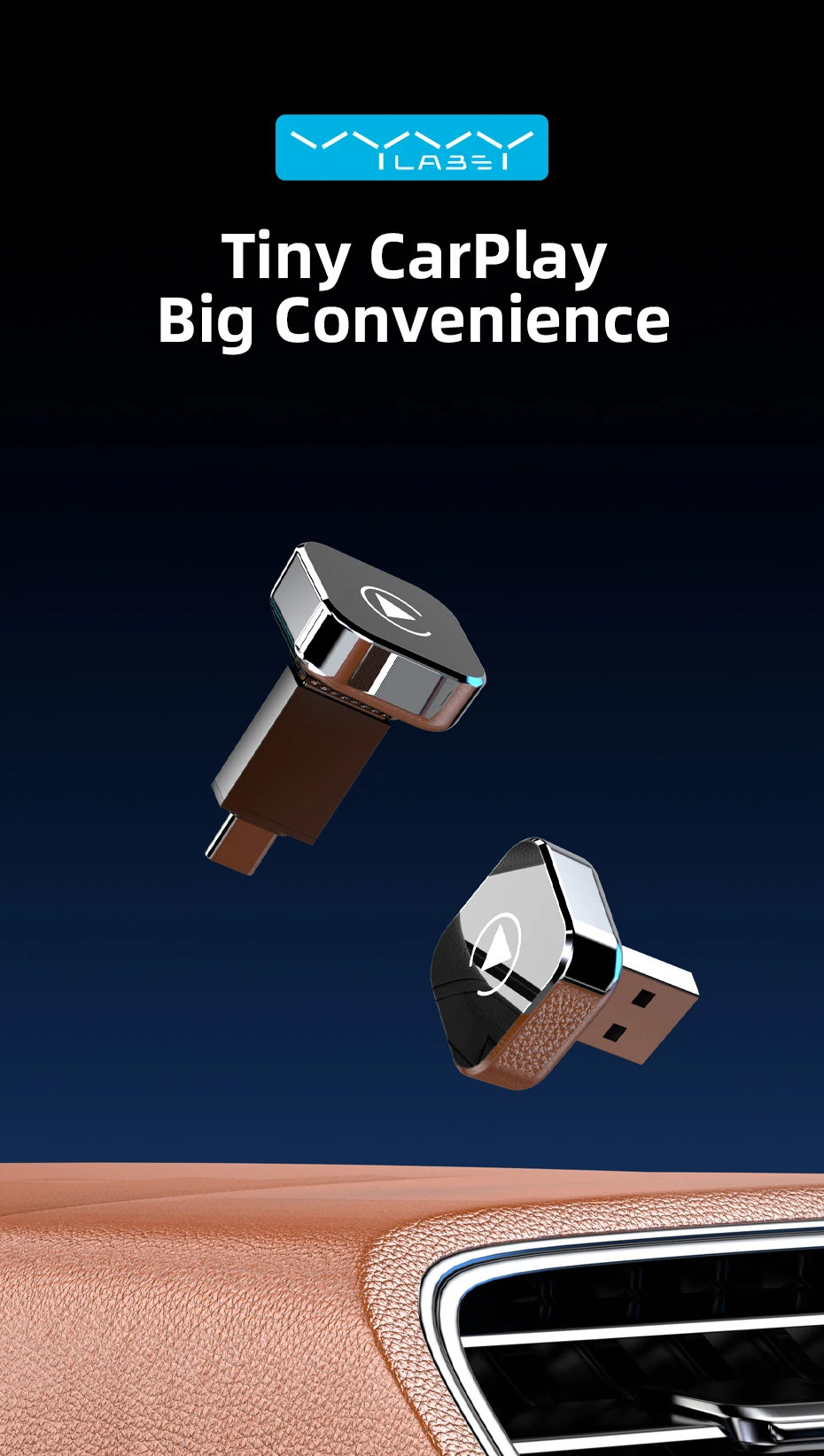 Wireless Carplay And Android Auto Adapter Usb And Usb C Port_voghion.com