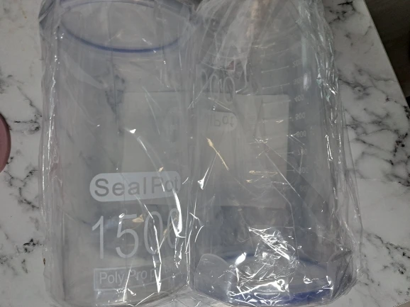 4Pcs Sealed Storage Box Transparent Kitchen Food Grain Organizer Storage Tank Plastic Large capacity Moisture-proof Sealed Jars photo review