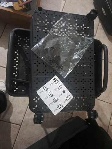 Plastic Rolling Utility Cart with Handle Storage Trolley for Office, Living Room, Kitchen, Movable Storage Organizer with Wheel photo review